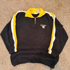 Vintage Knight Athletics NFL Pittsburgh Steelers Fleece Quarter Zip Mens XL
